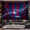Wall Hanging Tapestry Custom NameNew York Rangers Pattern Personalized Printed Fabric Wall Decor
