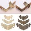 Foot Bracket Crafts Carved Metal Antique Bronze Corner Protector Box Decor Corner Brackets
