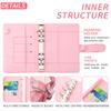 A6 Budget Binder with Marble Pattern PU Leather Notebook Cover Zipper Envelopes Lable Stickers Ruler Used as Money Organizer System Bill Money Card S