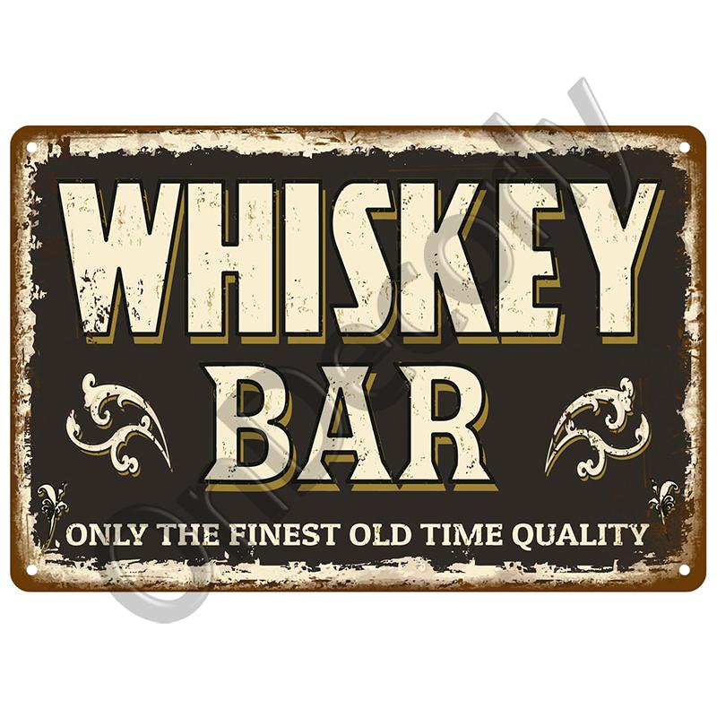 Винтажная жестяная вывеска на стену для паба, бара, пещеры, декоративные тарелки, декор, искусство, ретро, напиток, пиво, вино, металлическая вывеска, плакат, табличка с надписью «Виски»