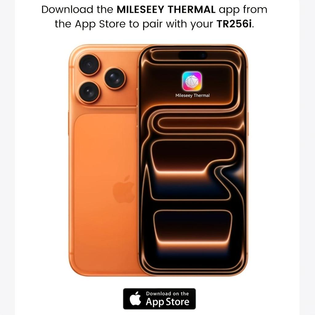 Mileseey Тепловизионная камера TR256i для iOS (iPhone 15 и новее с USB-C), Инфракрасная камера Super Resolution 512×384, Тепловизор для iPad