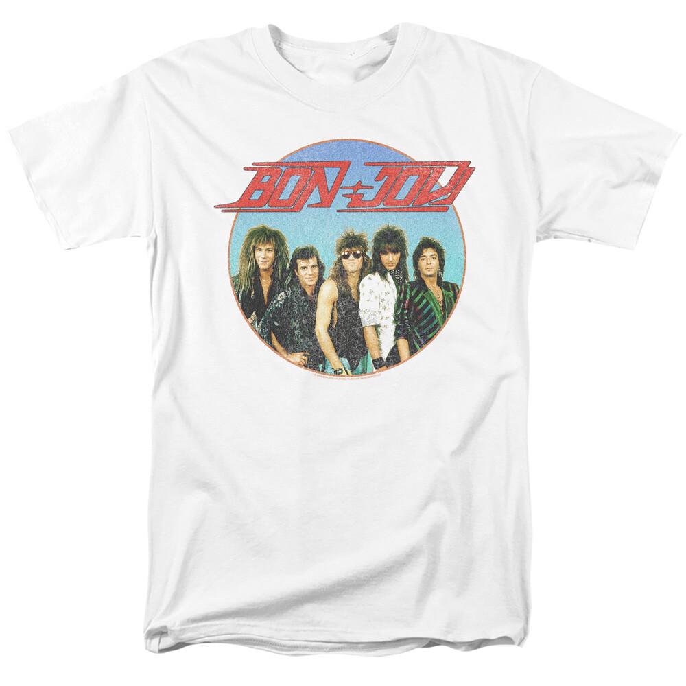 Bon Jovi Bon Sphere T-shirt Officially Licensed Rock Band Merch Tee White