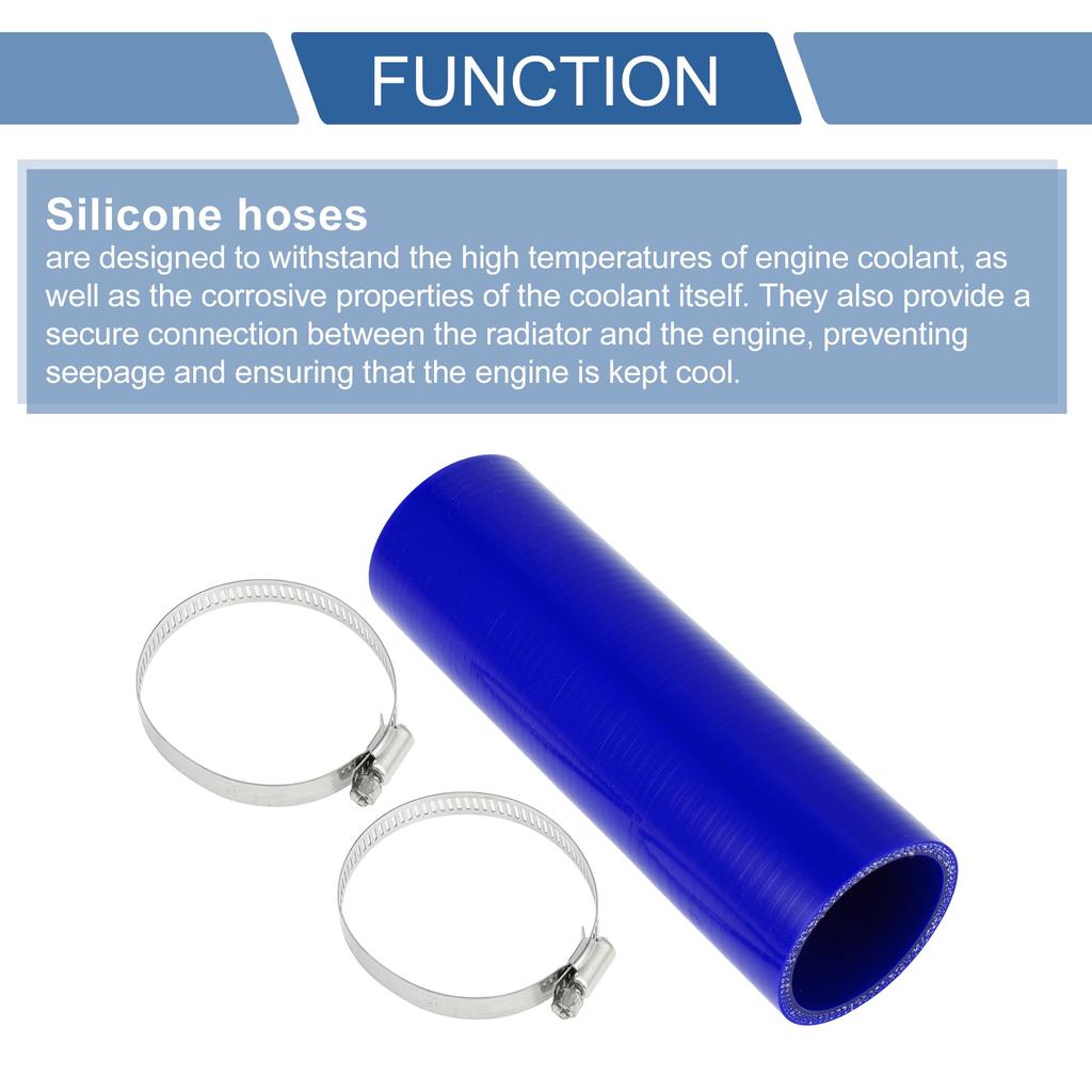 X AUTOHAUX 1 комплект Внутренний диаметр 54 мм/2,13" Длина 200 мм/7,87" Прямой 0 градусов Синий Автомобиль