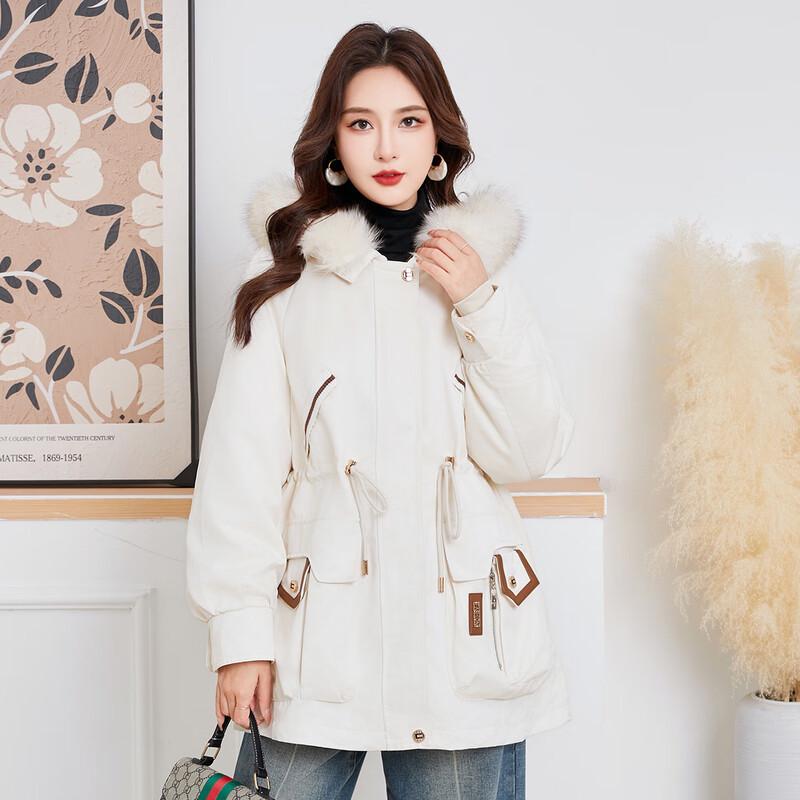 Kaiser Женская парка с воротником из лисьего меха и подкладкой из кроличьего меха