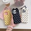 3D чехол с ушками кошки и горошком, противоударный, для iPhone 14/13/12 PROMAX