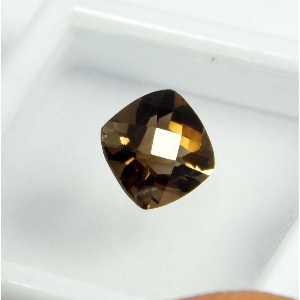 Certified 1.25 Ct Natural Gray Square Cushion Cut Moissanite Loose Gemstone