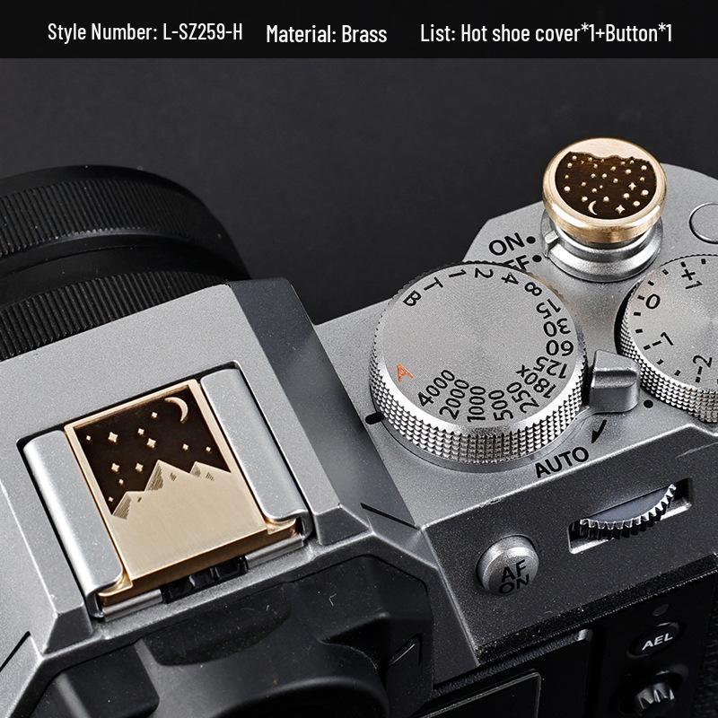 Hot Shoe Cover & Shutter Button Cap for Fujifilm XT50, X100VI, XT30 II, XM5, Nikon ZF Cameras