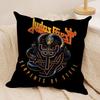 J-Judas P-Priest Cushion Cover Silky Short Plush Double-Sided Printed Pillow Case for Sofa All Seasons Home Decor Gift