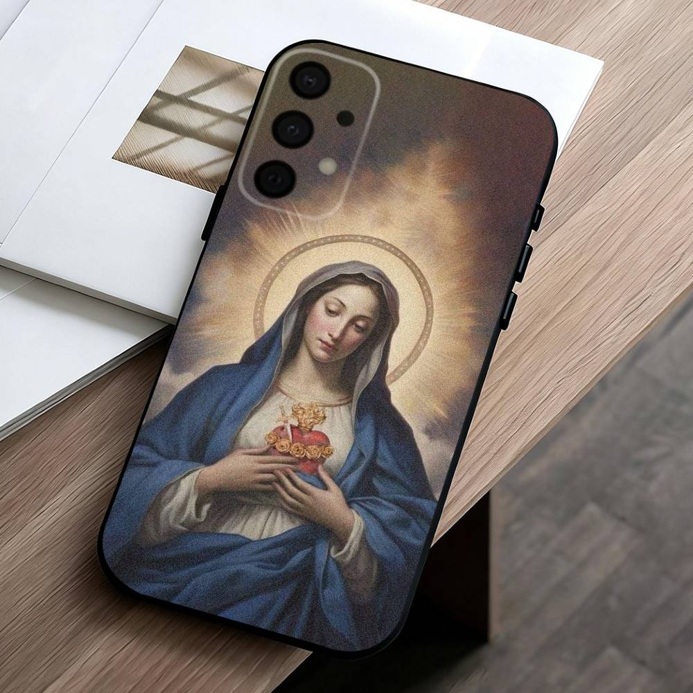 Virgin De Guadalupe Phone Case For Samsung Galaxy A73,A72,A71,A70,A53,A52,A51,Soft Silicone Black Cover