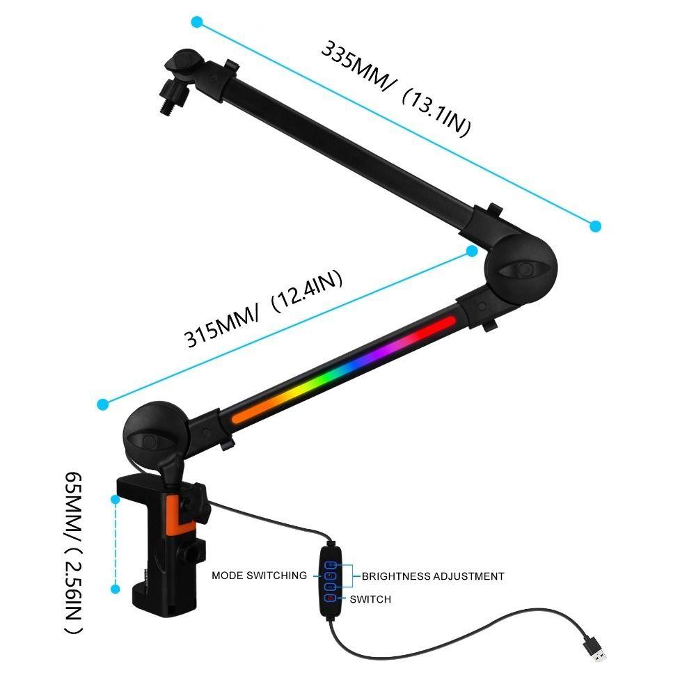 Universal Microphone Boom Arm 360° Rotation Desktop Stand Professional Mic Stand Live Streaming