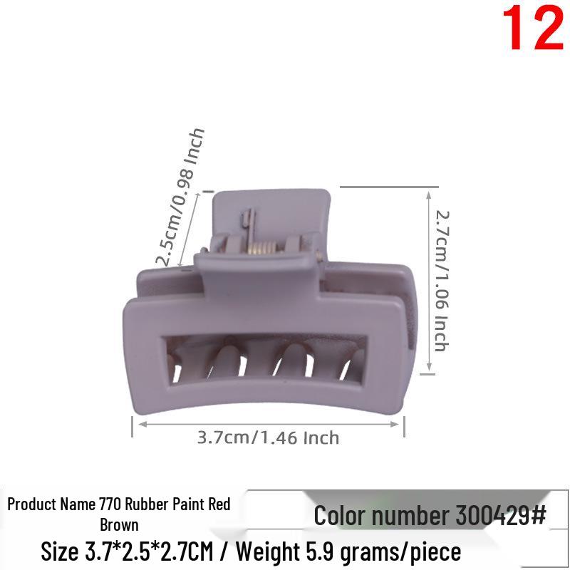 Korean Chic Temperament Hair Claw - Square Clips in Large, Medium, Small for Women, Internet Celebrity Style Hairpin
