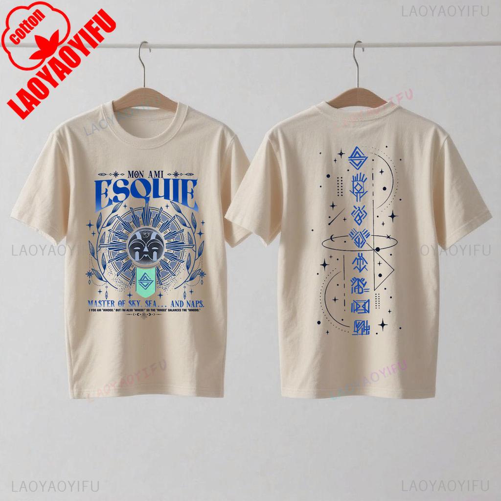 Футболка Esquie Clair Obscur Expedition 33 Смешная футболка Esquie для геймеров для фанатов Подарок Летняя мода Повседневный Мягкий хлопок С коротким рукавом Топ