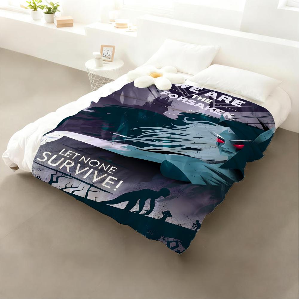 Game World of Warcraft Throw Flannel Throw Blanket: Soft Kid-Friendly Warm Anti-Static All Season Washable Couch Bed Home