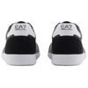 Emporio Armani EA7 Кожаные кроссовки на шнуровке с круглым носком, на плоской подошве, низкие, унисекс, Черные 7X000405AF19826MC001