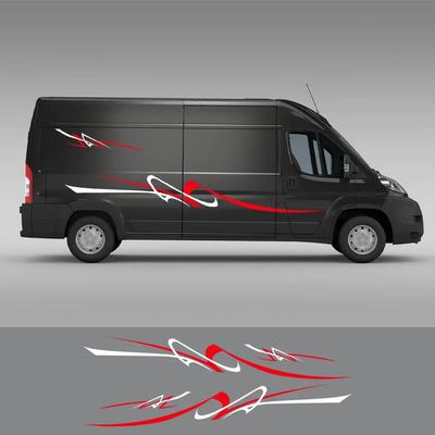 Автомобильные наклейки Графика Полосы Декор Наклейка для Фургона Кемпера Автодома Панели Грузового Автобуса MPV Минивэна Каравана Аксессуары для Тюнинга Авто