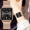 SUNKTA Новый Браслет-Часы Розовое Золото Женские Квадратные Водонепроницаемые Светящиеся Женские Кварцевые Наручные Часы Модные Светящиеся Часы для Женщин