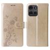 For Motorola Moto G75 5G Leather Case Butterfly Floral Imprint Wallet Stand Cover