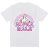 Male Unicorns Tee Rainbow Graphic Tees Funny Tshirts Women Fashion Hip Hop Alpha Men Tops 100 Cotton Unisex Aesthetic Clothing