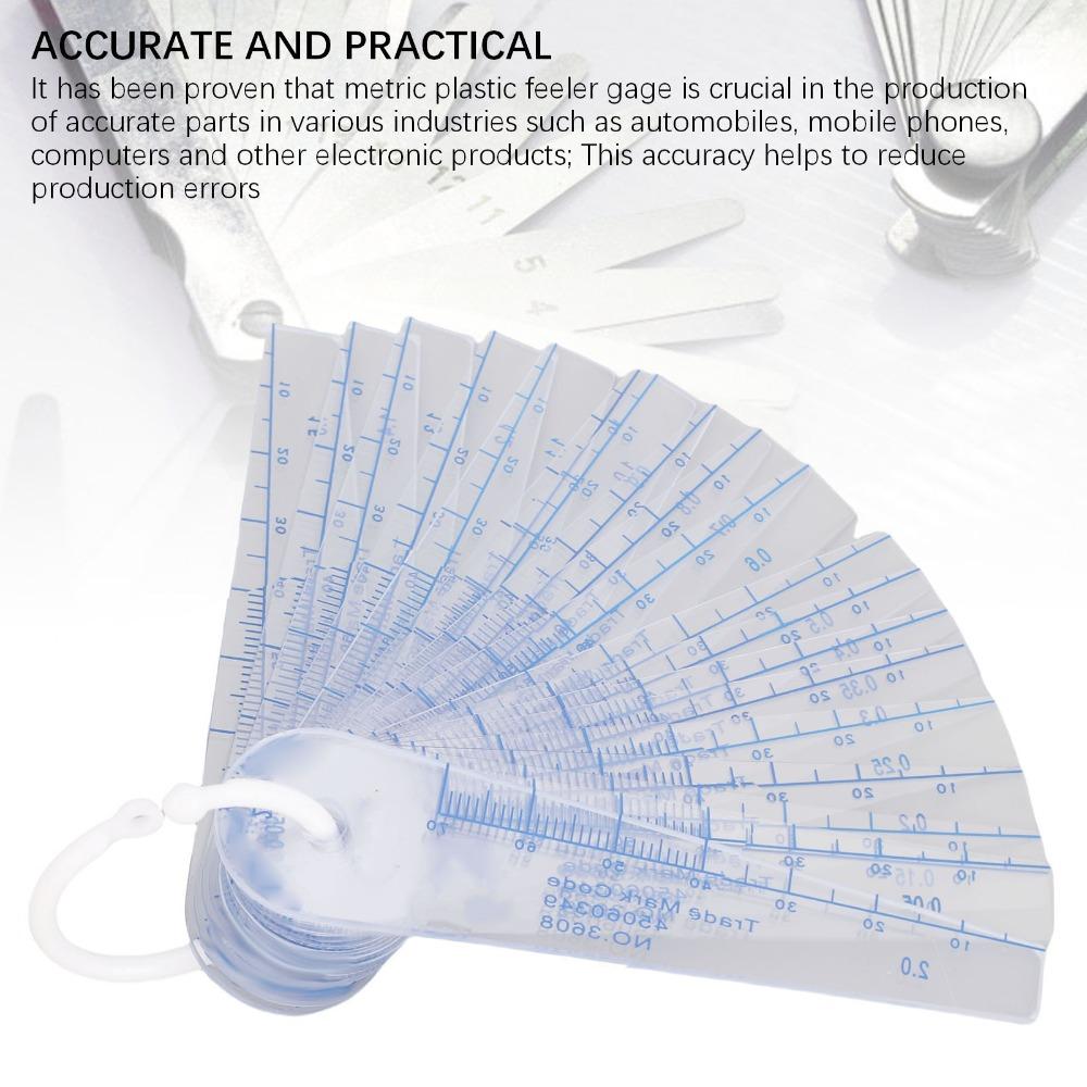 20 Leaves Gap Measuring Tool Metric System Metric Feeler Gauge Feeler Gauge Electronics Industry