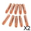 2x15 AK Welding Full Copper Nozzle Euro Binzel MIG Torch C 0.8 10 Pieces