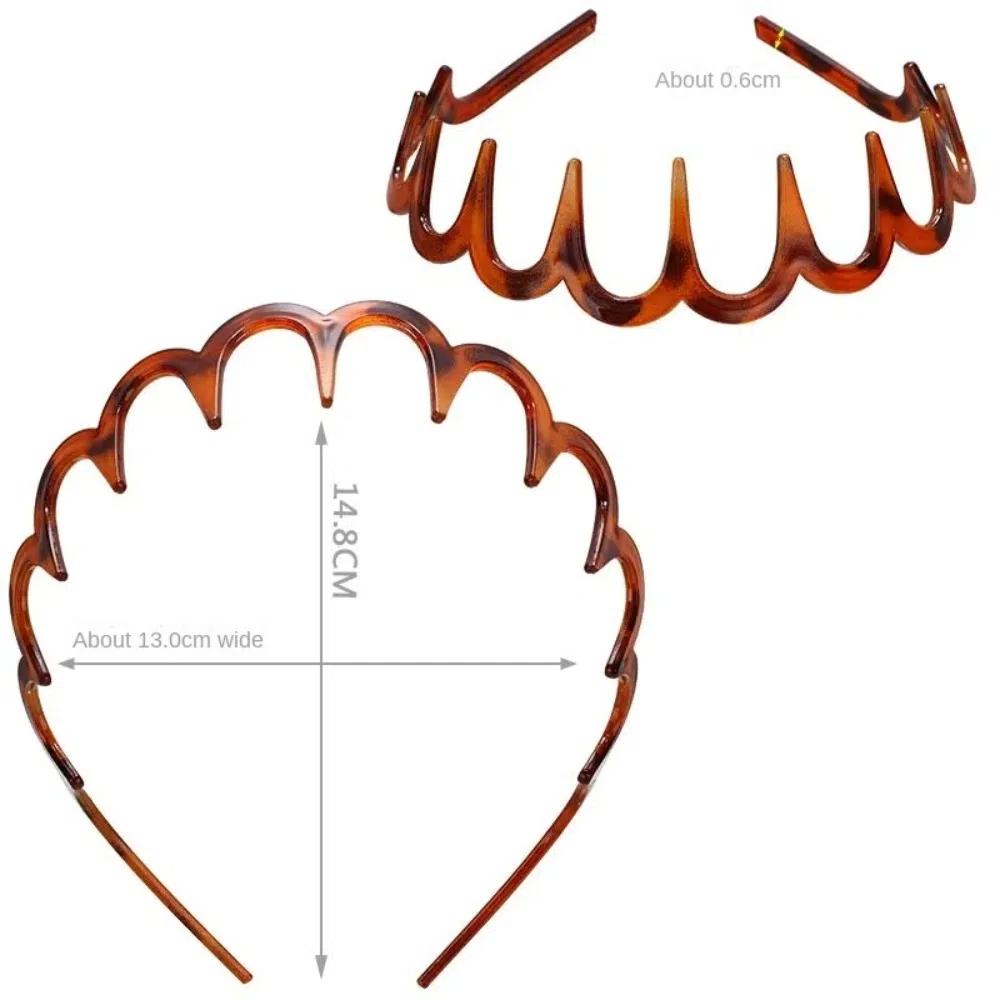 Resin Headwear Non-slip Wave Comb Headband New Hair Hoop Women Gift