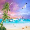 Photo Sea View Wallpaper Modern Beach Sea View Mural Living Room Tv Sofa Hotel Decoration Wallpaper