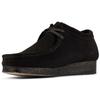 Clarks Originals Кожаные Круглый Носок На Шнуровке Универсальные Прочные Дышащие Низкие Повседневные Туфли Женские кроссовки Черные 261555224