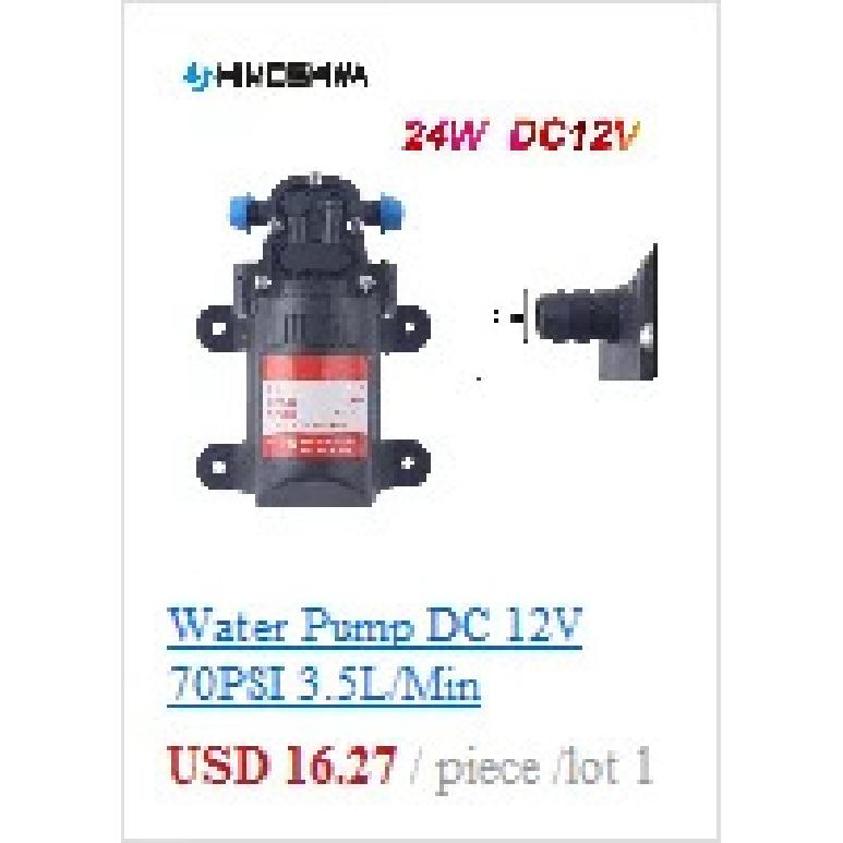 DC 12V 60W Micro Electric Diaphragm Water Pump Automatic Switch 5L/min High Pressure Car Washing Spray Water Pump 0.8Mpa 5L/min
