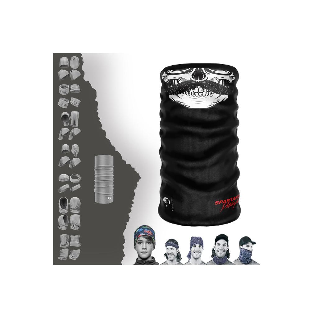 Унисекс Серый Череп Каратель Бесшовный Воротник-труба Бандана