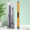 3PCS USB Electrical Lighters Windproof Arc Lighter Long Handle Safety Switch Smoking Lighter for BBQ Candle Kitchen Use 2025 New