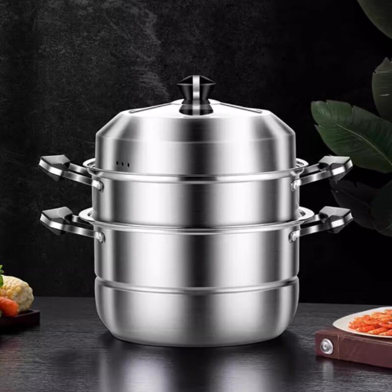 Yunshuang 304 Stainless Steel 3-Layer Steamer Pot