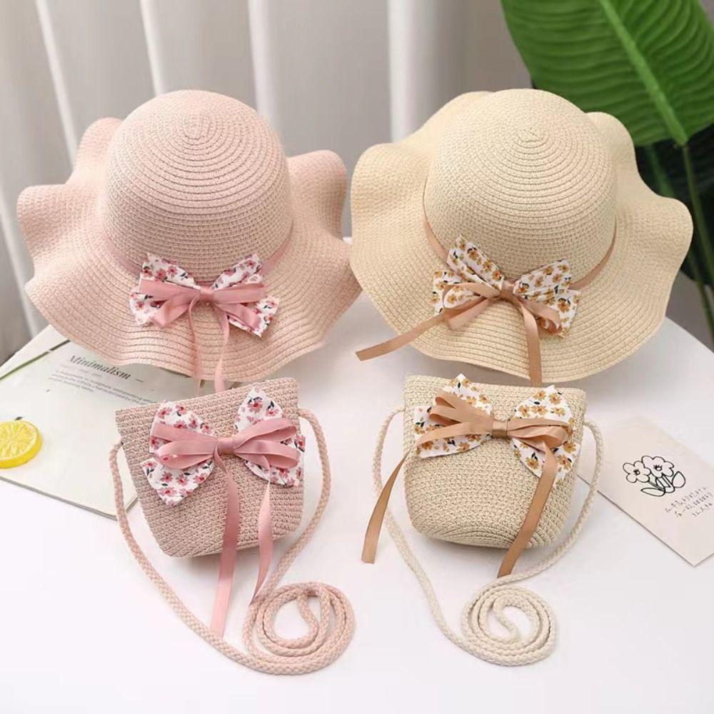 Breathable Kids Straw Hat Bag Cute Handbag Outdoor Baby Accessories  Children Girls