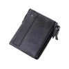Classic Men Wallet Genuine Cow Leather Short Card Holder Leather Men Purse High Quality Designer Male Wallet with Zipper Pocket