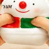 Soft TPR Pinch Toys Christmas Snowman Squeeze Toy, Stress Relief Cute Fidget Figurine, Stocking Stuffer Party Favor, Gift for Kids Boys Girls Anxiety
