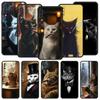 Модный Чехол для Телефона с Рисунком Курящего Котенка для Samsung Galaxy A56 A36 A26 A16 A34 A24 A42 A22 A20 A12 A40 A30 A10 Мягкая TPU Крышка