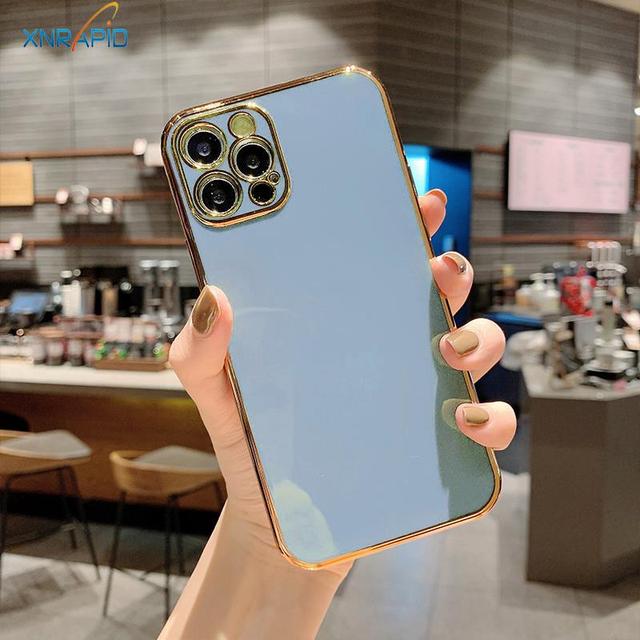 Позолоченный гальванический чехол для Xiaomi 11 Lite 5G NE 12 Poco X3 NFC 11s 10s Redmi 10C 10A Note 10 Mi 11T 12T T Pro 9 9S