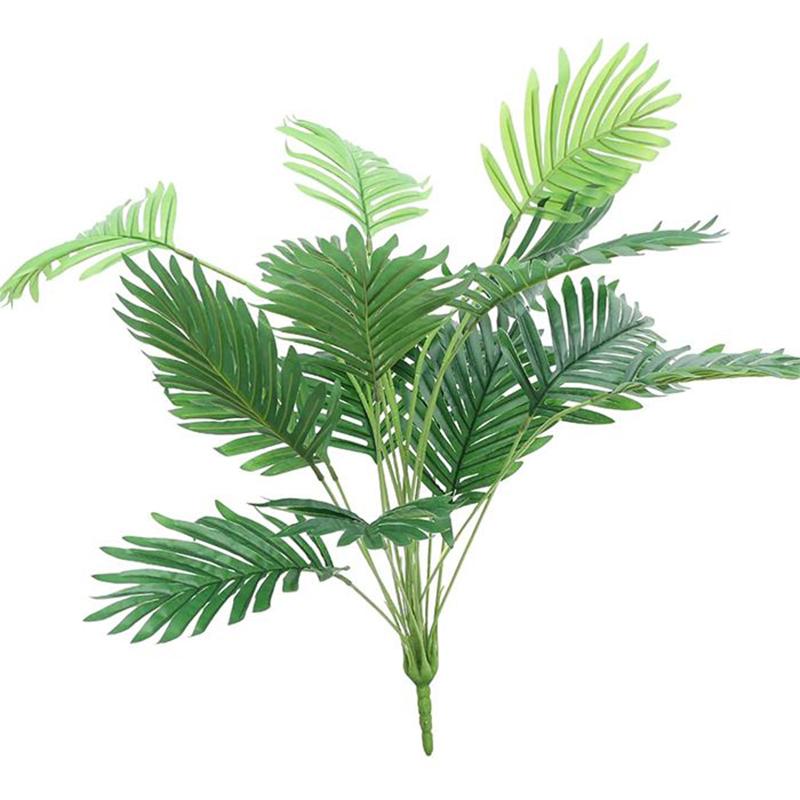 60СМ Искусственная пальма Тропическое искусственное растение Зеленые пластиковые ветви пальмовых листьев Подходит для домашнего сада Декор Реквизит для фото