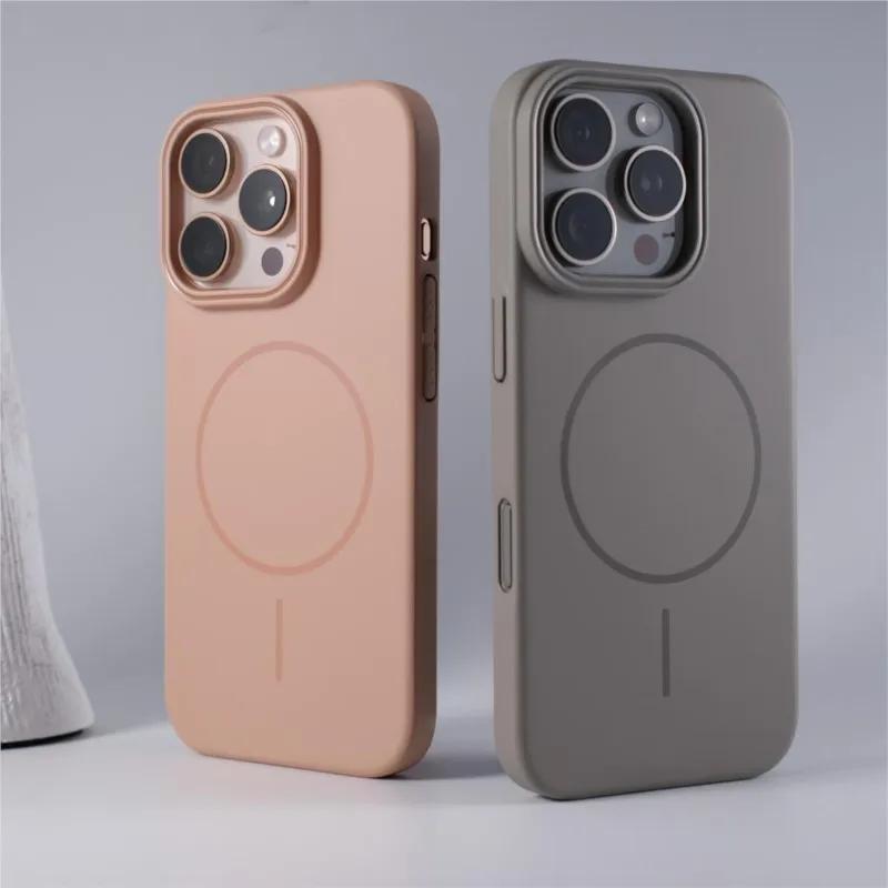 Матовый ультратонкий жесткий PC чехол для Magsafe для iPhone 17 16 15 14 13 12 11 Pro Max Магнитная беспроводная зарядка Полупрозрачная крышка