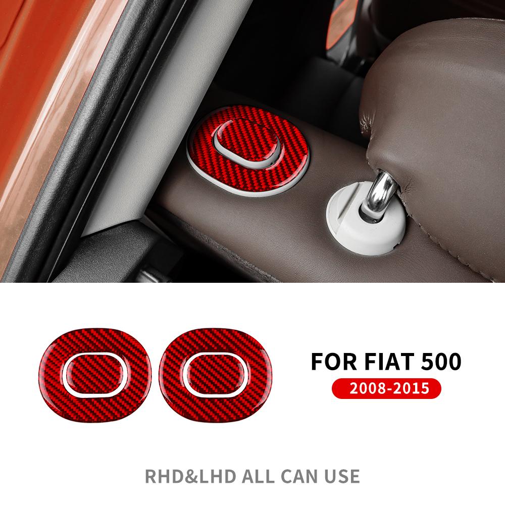 Настоящая мягкая карбоновая наклейка для Fiat 500 2008 2009 2010 2011 2012 2013 2014 2015 Аксессуары для складной панели заднего сиденья автомобиля
