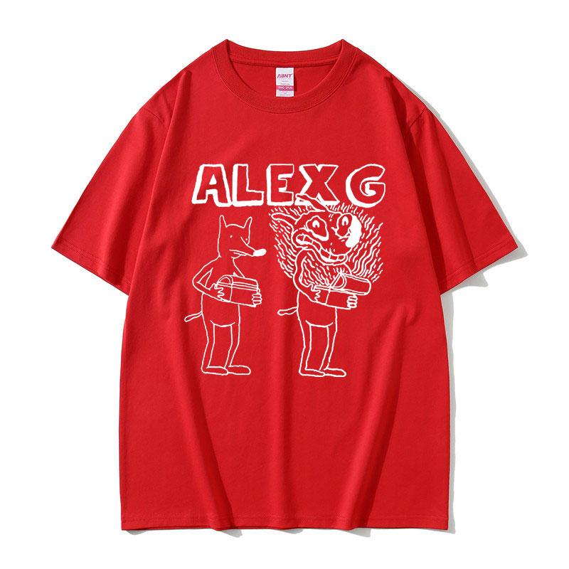 Летняя футболка с графическим принтом певца Alex G для мужчин и женщин, модная, с мультяшным принтом, летние футболки, мужская повседневная, 100% чистый хлопок, с принтом