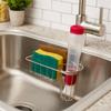 Stainless Steel Sink Hanging Basket Smooth Edges Rustproof Sponge Storage Basket Wall Mounted Rounded Corners Sink Organizer