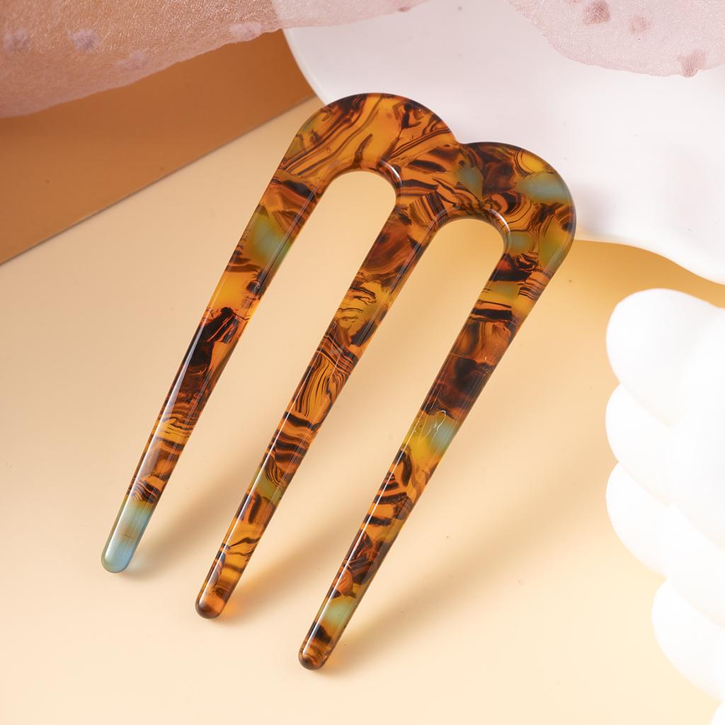 Three Tooth Inserted Comb Hairpin, Lazy Man Bun Head Hair Tool, U-Shaped Hairpin Hairpin Hairpin, Simple Hairpin For Women