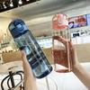 Спортивная прозрачная бутылка для воды 780 мл, портативная, для спортзала, путешествий, прозрачная, герметичная, питьевая бутылка, матовая бутылка, большая емкость, стакан для воды, пластиковый стакан с откидной крышкой