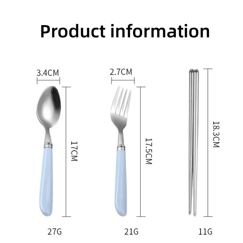 410 нержавеющая сталь портативная столовая посуда 3/4 шт ложка вилка палочки для еды столовые приборы в коробке набор столовых приборов кухонные принадлежности