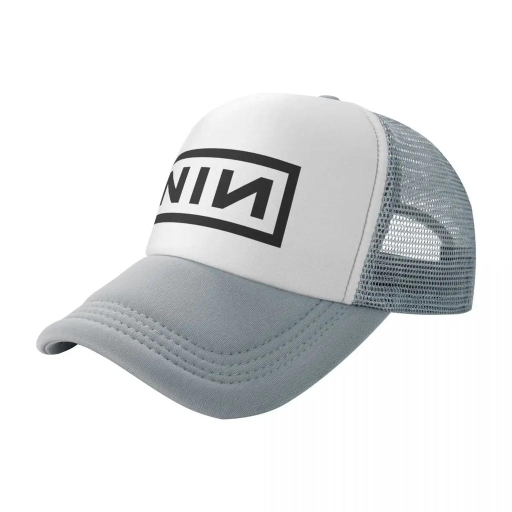 Adult NIN Logo Nine Inch Nails Trucker Cap Fashion Mesh Baseball Cap Polyester Dad Hat Trucker Hat Breathable Sports Cap Autumn