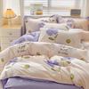 Xiaoqing Grade Pure Cotton 4Pcs Set, Skin-Friendly Bedding, Cotton Polished Bed Sheet Quilt Cover, Dormitory 3Pcs Set