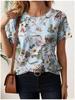New In Summer Women's T Shirt Tee Floral Casual Holiday 3d Prints Daily Short Sleeve Tees Fashion Round Neck T Shirts for Women