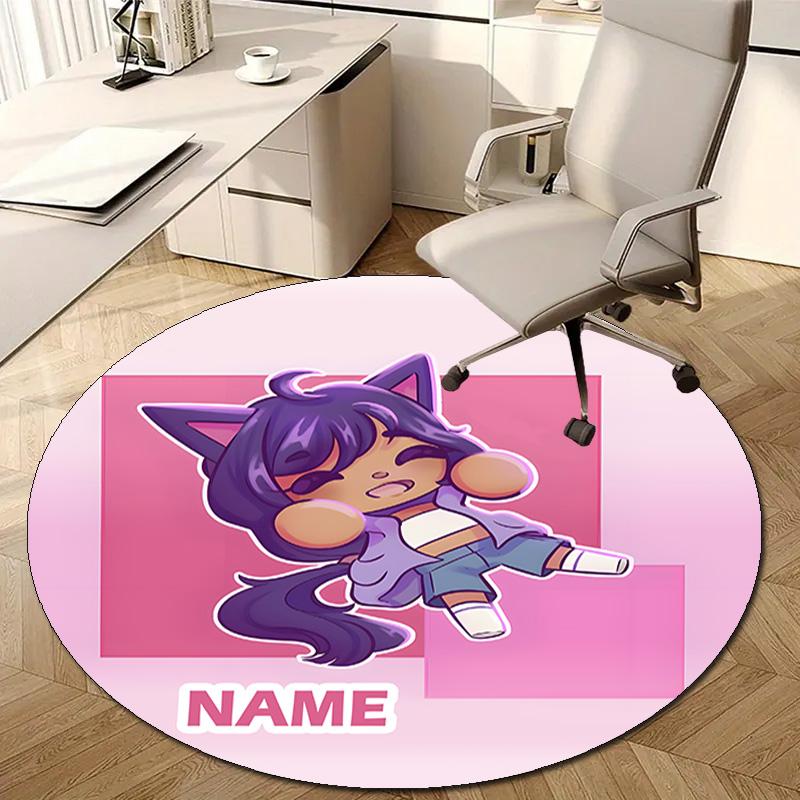 Personalized A-AphmauS Round Chair Office Rug - Perfect for Mat, Office Chair & More - Ideal Gift for Birthdays and Holidays