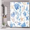 Cartoon Shell starfish  Bathing Curtain  Bathroom Shower Curtain Waterproof With 12 Hooks Home Deco