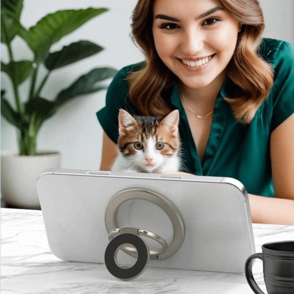 360 Rotating Magnetic Phone Ring Holder Portable Folding Mobile Phone Ring Stand Phone Back Case